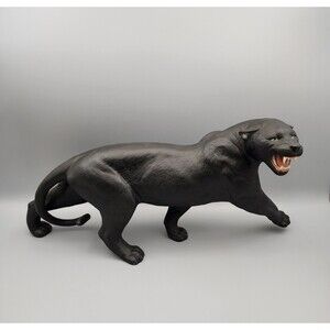 Franklin Mint Silent Rage Black Panther Statue Sculpture Collectible 1991 20x10